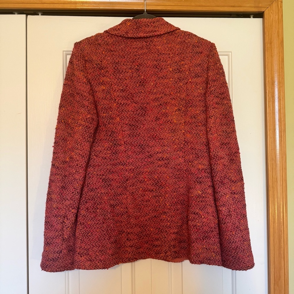 St. John Chic Pink and Orange Tweed Jacket - Picture 5 of 11